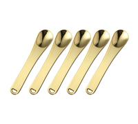 OKUMEYR Cream Spoons 5pcs and Sampling for Even Application Makeup Spatula Cosmetic Beauty Scoops Zinc Alloy Beauty Products for Travel and Cosmetic Use