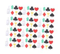 OKUMEYR Creative Poker Theme Confetti Vegas Party Decoration Plastic Material Reusable Poker and Flamingo Shapes Bag for Las Vegas Theme Parties and Celebrations