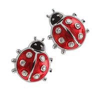 OKUMEYR Cute Ladybug Earrings for Women Silver Studs Jewelry Lightweight Comfortable for Parties Valentine Day Birthdays Special Occasions