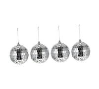 OKUMEYR Disco Mirror Balls 4Pcs Reflective Glass Spheres Party Decorations Wedding Celebration Decor 90S Style Bar Stage Ornament Cake Table Accessory