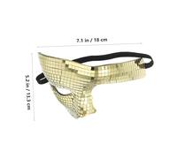 OKUMEYR Disco Mirror Half Face Mask Breathable Vintage Fancy Party Accessory for Halloween Masquerade Ball Club Birthday Dj Festival