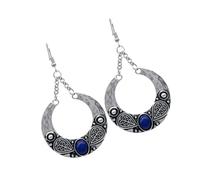 OKUMEYR Drop Earrings Vintage Bohemian Attractive Ethnic Style Statement Jewelry with Blue Alloy Design for Women Suitable for Housewarming and Public Relations Plan