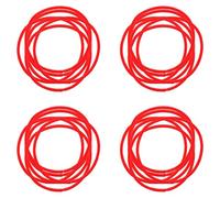 OKUMEYR Elastic Hair Ties 100pcs Easy to Use and Not Easy to Fall Red Nylon and Rubber Bands for Kids and Girlfriends Suitable for Many Occasions and Parties