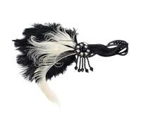 OKUMEYR Elegant Flapper Headband Hair Band with Delicate Tassel, Synthetic Material, Not Easy to Fall, for Prom Decoration Accessory and Bridal Hair Accessories