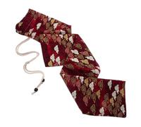 OKUMEYR Ethnic Style Adjustable Flute Dust Cover Bag Red Cloud Pattern Cotton Cloth Flute Storage Pouch Wind Instrument Protection