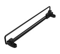 OKUMEYR Extendable Telescopic Clothes Rod 30Cm Pull Out Wardrobe Hanging Rail Black Solid Metal Closet Rod for Clothes Towels Pants Storage