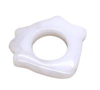 OKUMEYR Facial Scraping Tool and Professional Massaging Salon for Home Use and Moisturising Natural White Jade Shape Massage Scraper and Easy to Carry for Skin Care