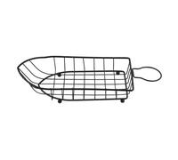 OKUMEYR French Fry Holder Basket with Sauce Cup Metal Wire Serving Baskets Boat Shaped Storage Organizer Fruit Burger Snack Tray for Buffet Dinner Home Parties