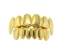 OKUMEYR Gold Decoration Grills Costume Jewelry Rapper Jewelry Accessories Jewel Cosplay Gems Costume Rapper Jewellery Golden