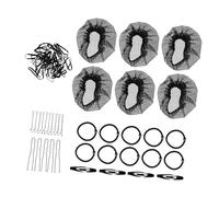 OKUMEYR Hair Donut Bun Maker with 6pcs Invisible Hair Nets Elastic Bands and Multiple Breathable Fabric Material to Hold up Most for Keeping Neat and Dance Competition