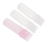 OKUMEYR Hair Dye Applicator Bottles Lightweight Plastic Hair Coloring Bottles with Comb 3pcs 120ml for Even Distribution of Color, Essential Barber Accessories for Salon Use and Home