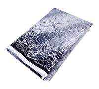 OKUMEYR Halloween Photo Background Pumpkin Fabric Backdrop with Spider Web Tapestry for Halloween Party Decorations and Photography Studio Props