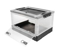 OKUMEYR Hamster Cage Foldable Black Hedgehog Incubator, Plastic Animal Pet Terrarium with Good Air Circulation and Easy Storage, Suitable for Hamster and Rat Breeding Indoors