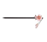 OKUMEYR Han Clothes Hairpin Peach Blossom Wood Hairpin with Delicate Ornaments and Practical Design for Casual Occasions and Parties