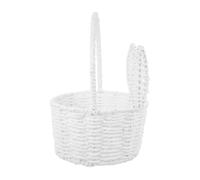 OKUMEYR Handmade Easter Bunny Woven Basket Multifunctional Storage Basket for Flowers