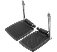 OKUMEYR Heavy Duty Wheelchair Footrest for Patient with Pole Stable Wheelchair Pedal Replacement Footplates Plastic Material Universal Adaptation for Elderly and Caregivers Random Color