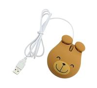 OKUMEYR Home Little Bear Wired USB Mouse Cute Ergonomic Design for Gaming Office Use Slip Scroll Wheel for Quiet Operation for Laptops Notebooks