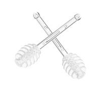 OKUMEYR Honey Stirring Stick Honey Dipper Spoon 2pcs for Kitchen Cooking and Syrup Dispensing