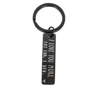 OKUMEYR I Love You More Stainless Steel Keychain Key Ring Simple Generous Eye-catching Design Easy to Carry Distinguishing Keys Bag Hanging Decor for Car and Office