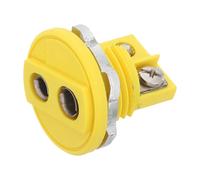 OKUMEYR K Thermocouple Plug Connector Female Socket Panel Mount Yellow Plastic with Accurate Temperature Control and Rapid Thermal Response for Food Processing and Power Generation