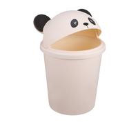 OKUMEYR Large Capacity Cute Panda Trash Can with Lid Waste Basket for Home Kitchen Bathroom Office and Outdoor Use Odor-resistant Covered Bin for Compact Garbage Disposal