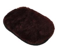 OKUMEYR Leather Shoe Polishing Glove with Imitation Wool for Sturdy and Multifunctional Care, Coffee Colour, Suitable for Home Use on Leather Surfaces and Car Interiors