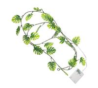 OKUMEYR LED Vine String Lights with Artificial Monstera Leaves Flexible Copper Wire Decorative Lighting for Parties Weddings Garden Indoor Outdoor Use Heat Resistant and Fade Leaf Themed
