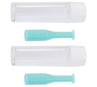 OKUMEYR Lens Inserter and Remover with Cup and Bottle Green 2pcs Abs Material, Easy to Carry and Anti- Design for Hard Lenses for Travel and Home Use