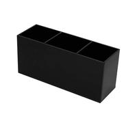 OKUMEYR Makeup Brush Storage Box Three Compartments for Organizing Cosmetic Brushes Pens and Tools Your Desktop for Office and Home Use