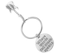OKUMEYR Music Themed Key Chain in Silver Zinc Alloy, Multipurpose and Decorative Keychain for Bag Hanging Decor Or Desktop Decor, Chic and Delicate Metal Keyring Accessory