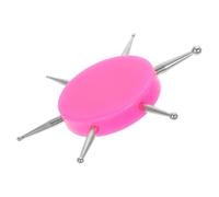 OKUMEYR Nail Art Dotting Pen Tool Kit with Acrylic Handle Multi-function Dotting Nail Tool for Home and Salon Use Rose Pink and Tracing Stylus