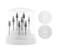 OKUMEYR Nail Bit Holder Box 48 Holes Abs Material Nail Drill Bit Organizer for Home Use and Professional Use Protects and Keeps Tidy and Orderly
