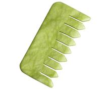 OKUMEYR Natural Jade Scalp Massage Comb for Hair Care, Head and Body Scraping Massage Tool, Multi-function Jade Gua Sha Comb for Relaxation and Meridian Therapy