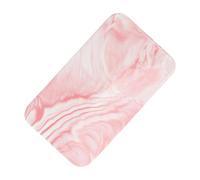 OKUMEYR Nordic Style Marble Ceramic Tray 12-inch Rectangular Serving Platter for Sushi Cake and Western Food Pink Color
