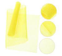 OKUMEYR Nylon Exfoliating Back Scrubber Long Body Scrubber for Shower Bathing Gentle Deep Cleansing for Reach Areas Yellow Bath Towel for Women and Men