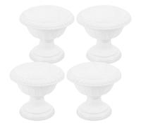 OKUMEYR Planter and Easy Installation Roman Column Design 4pcs European Style Plastic Flower Pot with Fine Workmanship for Balcony and Wedding Decoration