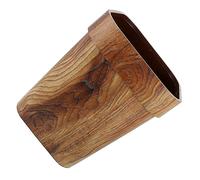 OKUMEYR Plastic Home Office Trash Can Compost Bin Garden Imitation Wood Grain Waste Basket Garbage Bin