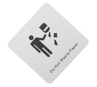 OKUMEYR Please Save Paper Restroom Alert Sign with Braille Indoor Adhesive Do Not Waste Paper Reminder for Unisex Toilet Wall Decor for Home Office School