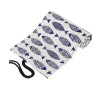 OKUMEYR Portable Cute Kawaii Pencil Case Organizer with 48 Slots Cotton Linen Canvas Material Space-Saving Roll Wrap Design for Drawing and Sketching