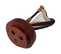 OKUMEYR Portable Harp Music Box with Melodious Tones and Elegant Brown Plastic Design, Showcasing Classical Music Charm, for Weddings and Office Decor Gifts