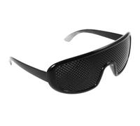 OKUMEYR Protection Glasses Black for Eye Training, Visual Improvement and Relaxation, Unisex Plastic Small Hole for Watching TV and Shopping
