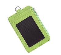 OKUMEYR Pu Leather Card Holder Wallet with Telescopic Buckle, Multifunctional Protective Sleeve for Quick Access and Plenty of Cards, and School Use in Light Green