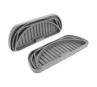 OKUMEYR Refrigerator Drip Tray 2Pcs Grey Silicone Water Drip Catcher Mat for Mini Fridge Ice and Water Dispenser Spill Tray Non-Slip for Kitchen and Bar Use