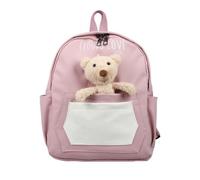 OKUMEYR School Bag for Adorable Bear Cartoon Backpack with Sturdy Cloth Material and High-end Zipper Suitable for Going to School or Shopping Pink Kawaii Backpack 2022