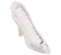 OKUMEYR Shoe-shaped Jewelry Display Holder Stand with Ring and Earring Organizer, Trinket Holder for Room Decoration, Compact Jewelry Stand for Earrings and Rings Storage