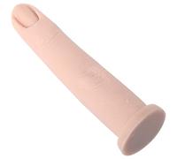 OKUMEYR Silicone Nail Art Finger Model with Lifelike Design, Beige Simulation Finger for Nail Art Practice and Training, Sturdy Silicone Material Suitable for Salon and Home Use