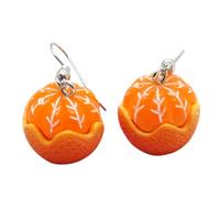 OKUMEYR Simulation Orange Dangle Earrings Lightweight Resin Fruit Jewelry for Women Birthday