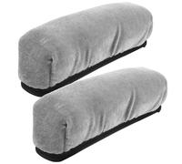 OKUMEYR Soft Velvet Forearm Crutch Pads 2Pcs Grey Underarm Cushion Sponge Covers Ergonomic Protection for Elderly Mobility Aid