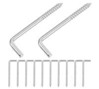 OKUMEYR Square Bend Hooks and Simple Design Right Angle Wall Hooks L Shape 24pcs with Sturdy Construction for Hanging Jewelry and Decorative Items for Homes