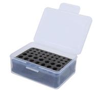 OKUMEYR Stackable Aa Aaa Battery Storage Box with Transparent Lid Lockable Plastic Organizer Case for Travel and Home Shockproof Dustproof Battery Holder Container